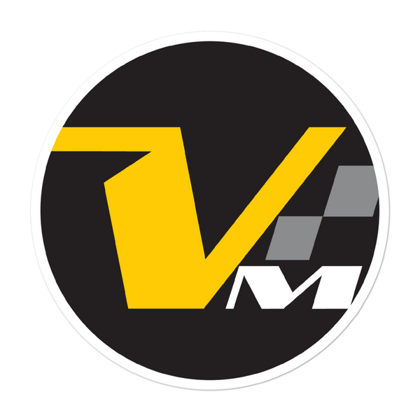 Vintage Motorsport Circle Logo Stickers